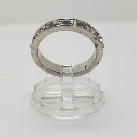 Silver Circular White Ring  - Picture 5 of 5